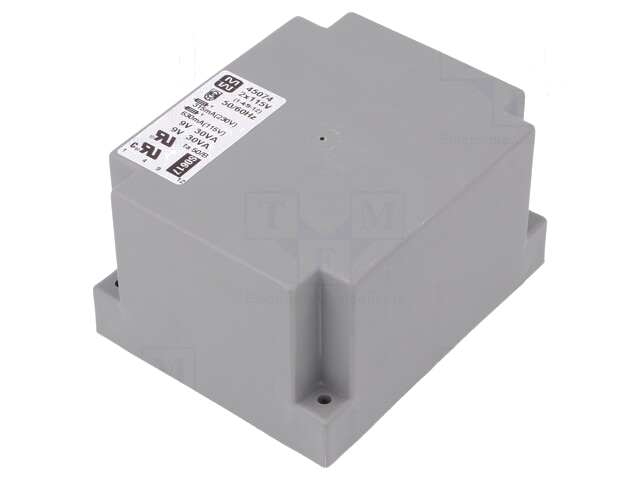 Transformator: ingegoten; 60VA; 115VAC,230VAC; 9V; 9V; 3333mA; PCB Transformator: ingegoten; 60VA; 115VAC,230VAC; 9V; 9V; 3333mA; PCB